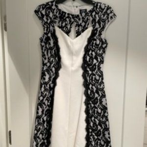 White with Black lace Dress